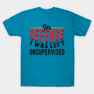 In Defense I Was Left Unsupervised T-Shirt